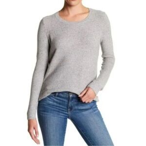 Madewell Riverside Textured Crewneck Pullover Sweater in Gray‎ Size XXS